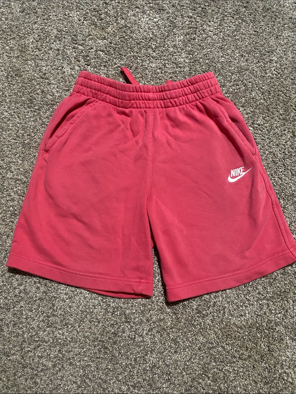 Nike Boys Coral-Red Athletic Shorts